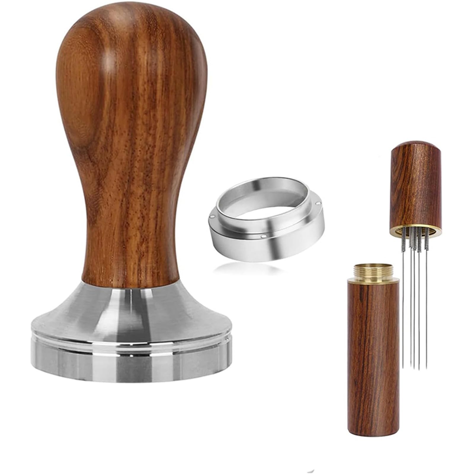 Kalttoy Press Coffee Tamper Needle Stirrer Dosing Rings Tool Lovers Dosing Funnel for