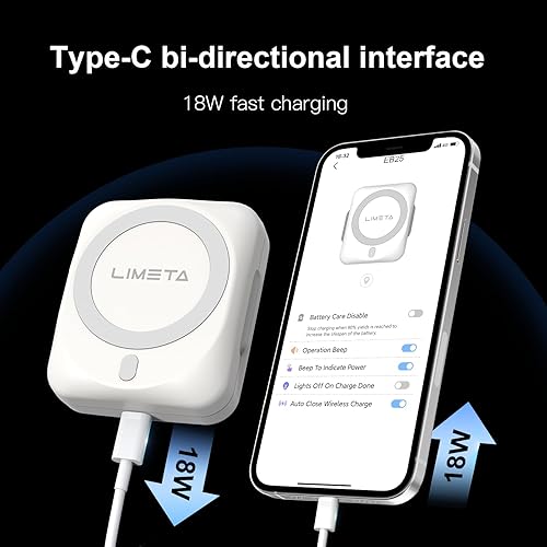 Miniatura 3 de Banco de energía inalámbrico 7000 mAh Powerbank inalámbrico 18 W PD carga rápida mini portátil magnético batería externa banco de energía para