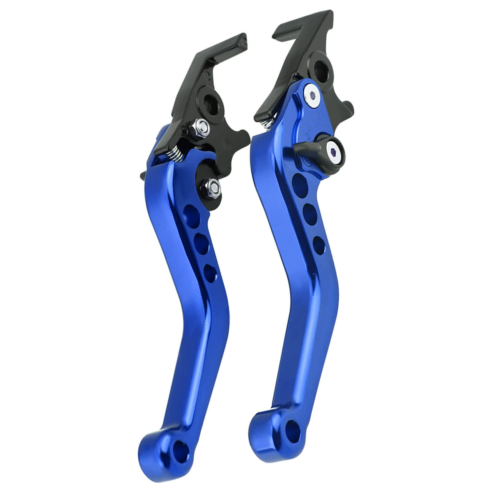 Leviers De Moto Réversibles, Levier D'embrayage de Frein 2Pcs Universal Modifié Double Levier de Frein à Disque Pour Scooter Moto Dirt Bike(Bleu) poignée keenso+levier de frein integra levier