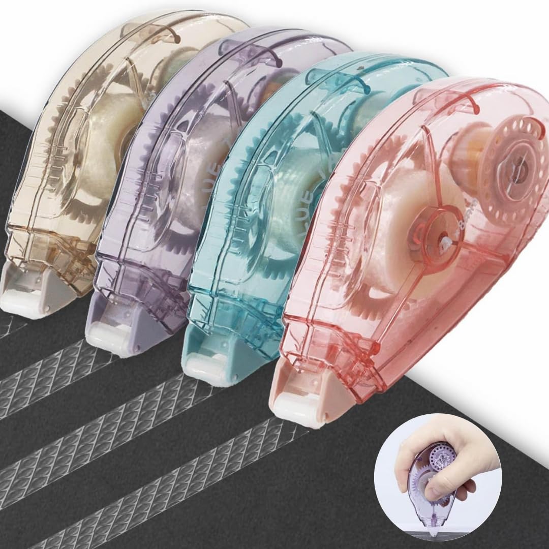 Cinta Pegamento Doble Cara - Pegamento en cinta transparente para papel en adhesivo - Divertidas Manualidades para pegar fotos - Glue Tape Roller Cintas Adhesivas de gorila tipe stationery Adhesiva