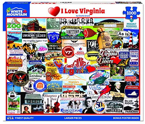 I Love Virginia 1000-Piece Puzzle