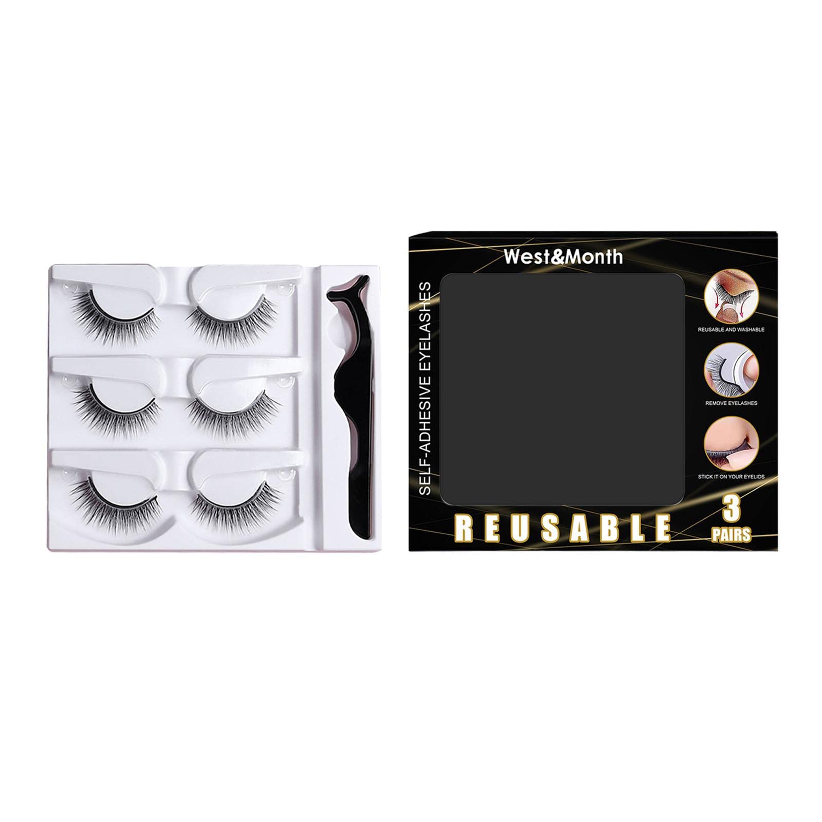 Reusable Eyelashes Reversible Multiple Natural Lashes for Women Easy to Wear-image-40