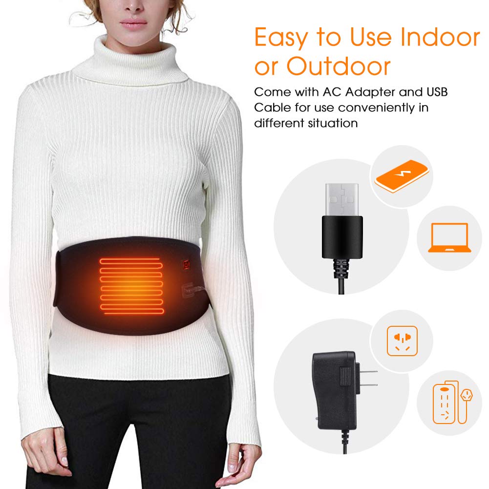 Waist Heating Pad Electric Belt for Lower Back Pain, Hot Cold Therapy