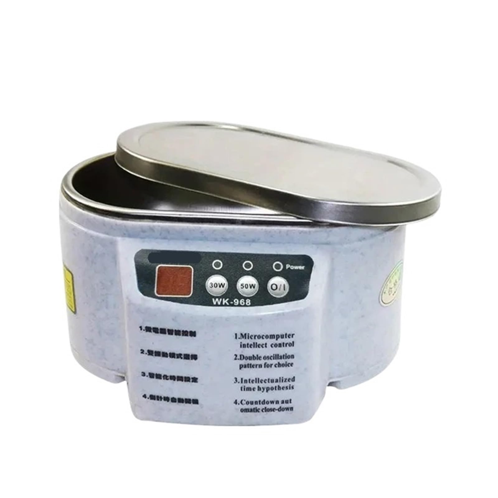 Limpiador ultrasónico 30/50W Baño sonicador 40Kh Desgasificador for Relojes Lentes de Contacto Gafas Dentaduras postizas Dientes Maquillaje eléctrico