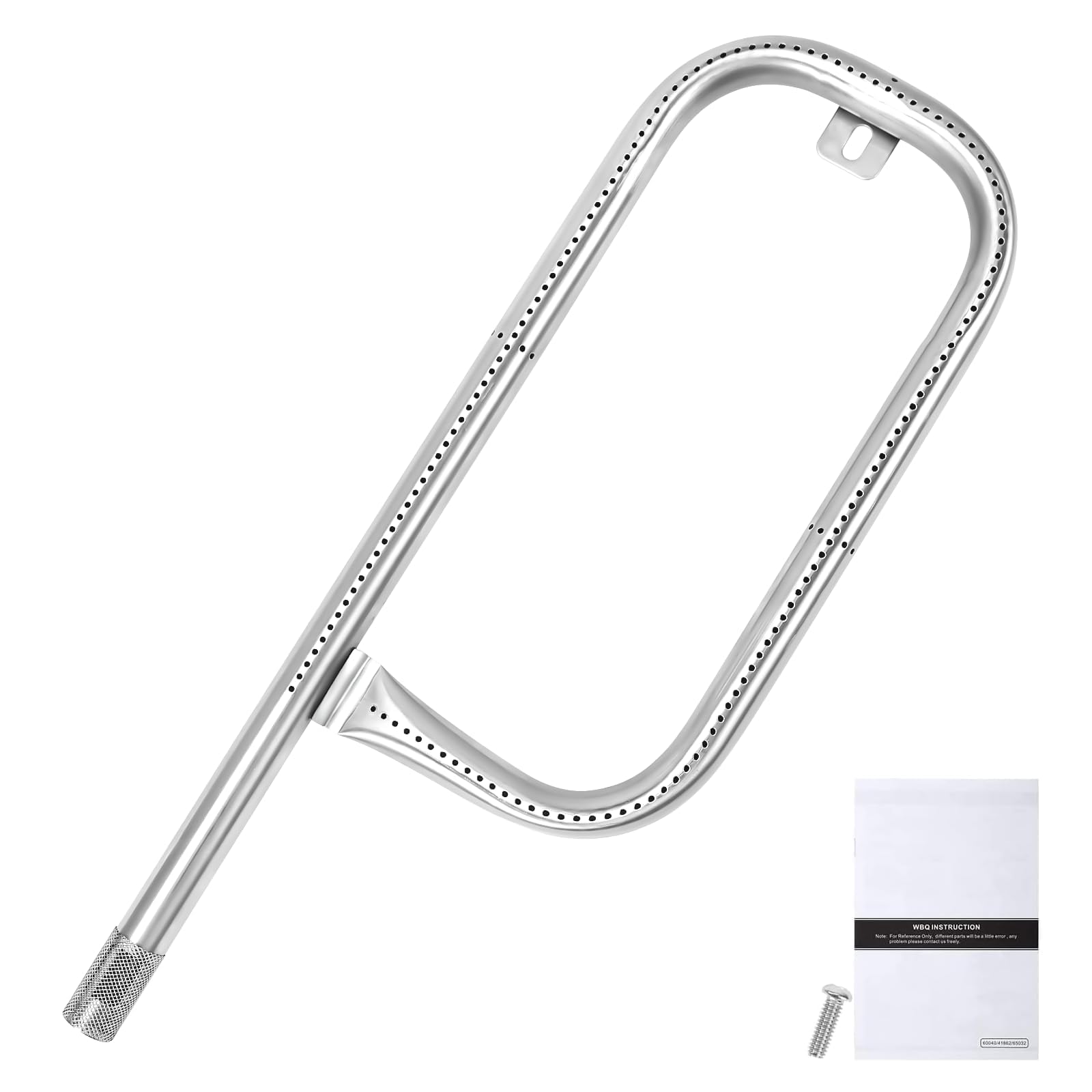 GFTIME 60040 Brenner Tube Zubehör für Weber Q100, Q120, Q140, Q1000, Q1200, Q1400 Grill, Edelstahl Ersatzteile Brennerrohr für Weber Baby Q, Schraube inklusive