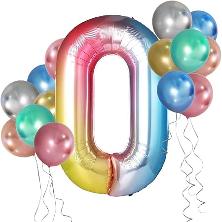 Amazon Simpeak 誕生日 バルーン 風船 数字 バルーン Happy Birthday 装飾 華やか おしゃれ バースデー デコレーション 1枚数字バルーン 24点ラテックス風船 風船 バルーン おもちゃ