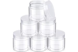 6 Pack 3 oz Clear Jars with Lids
