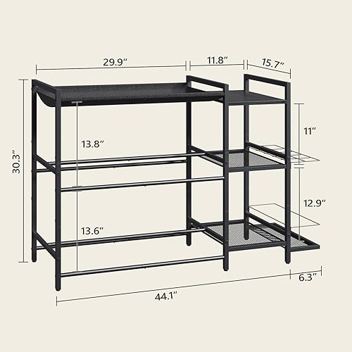 Miniatura 3 de Organizador de equipo deportivo, estante de almacenamiento de bolas de 3 niveles con soporte para bate de béisbol, bastidores de baloncesto para