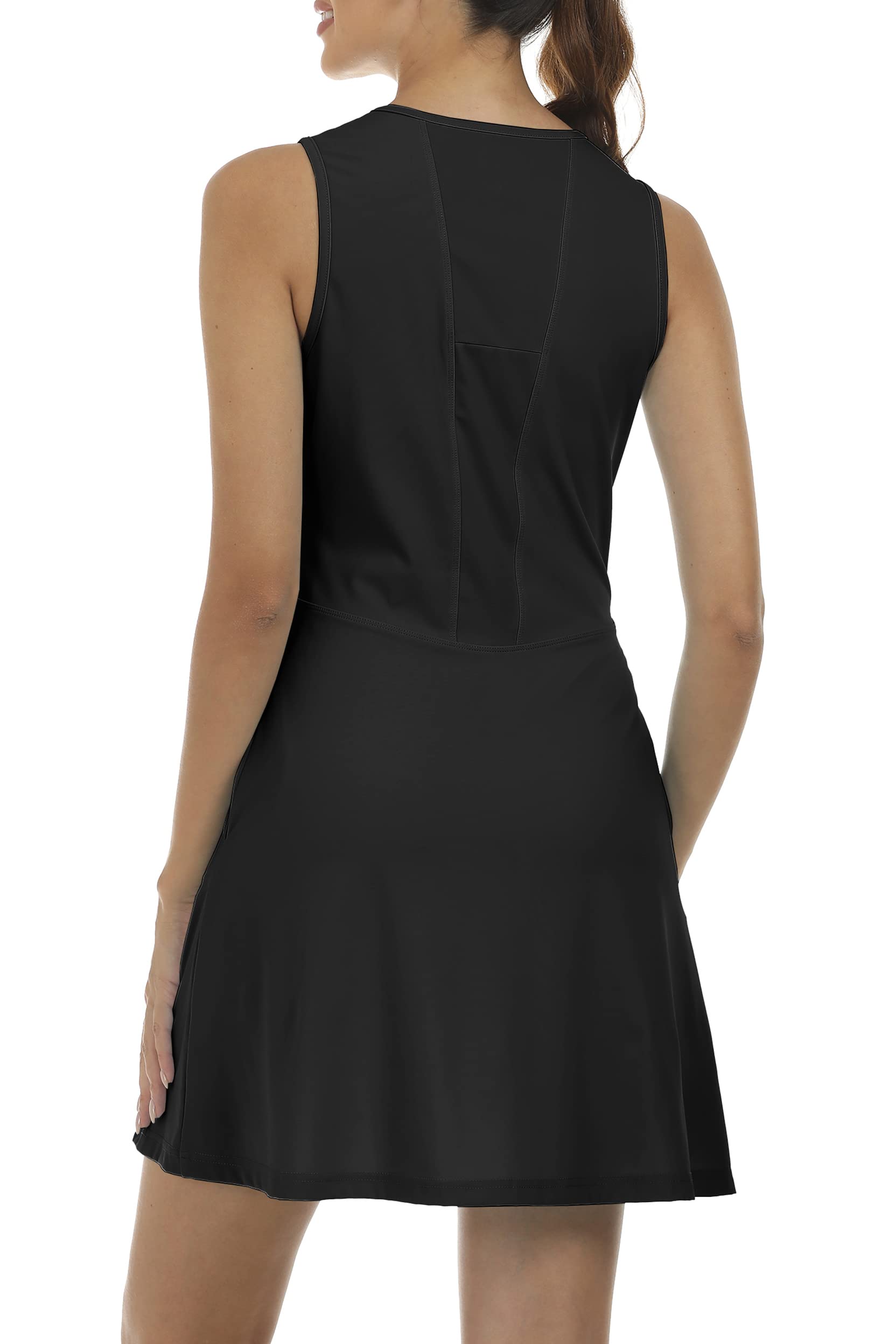 JINSHI Vestido Tenis Golf Mujer con Pantalones Cortos Vestidos Sin Mangas Deportivo para de Ejercicio Correr Entrenamiento Casual