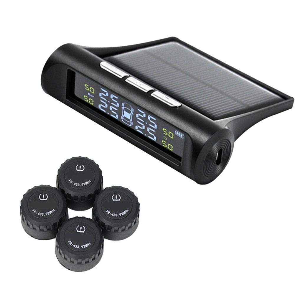 Système Surveillance Pression Pneus TPMS 4 Capteurs Externes Bluetooth - Affichage Temps Réel Température Pression