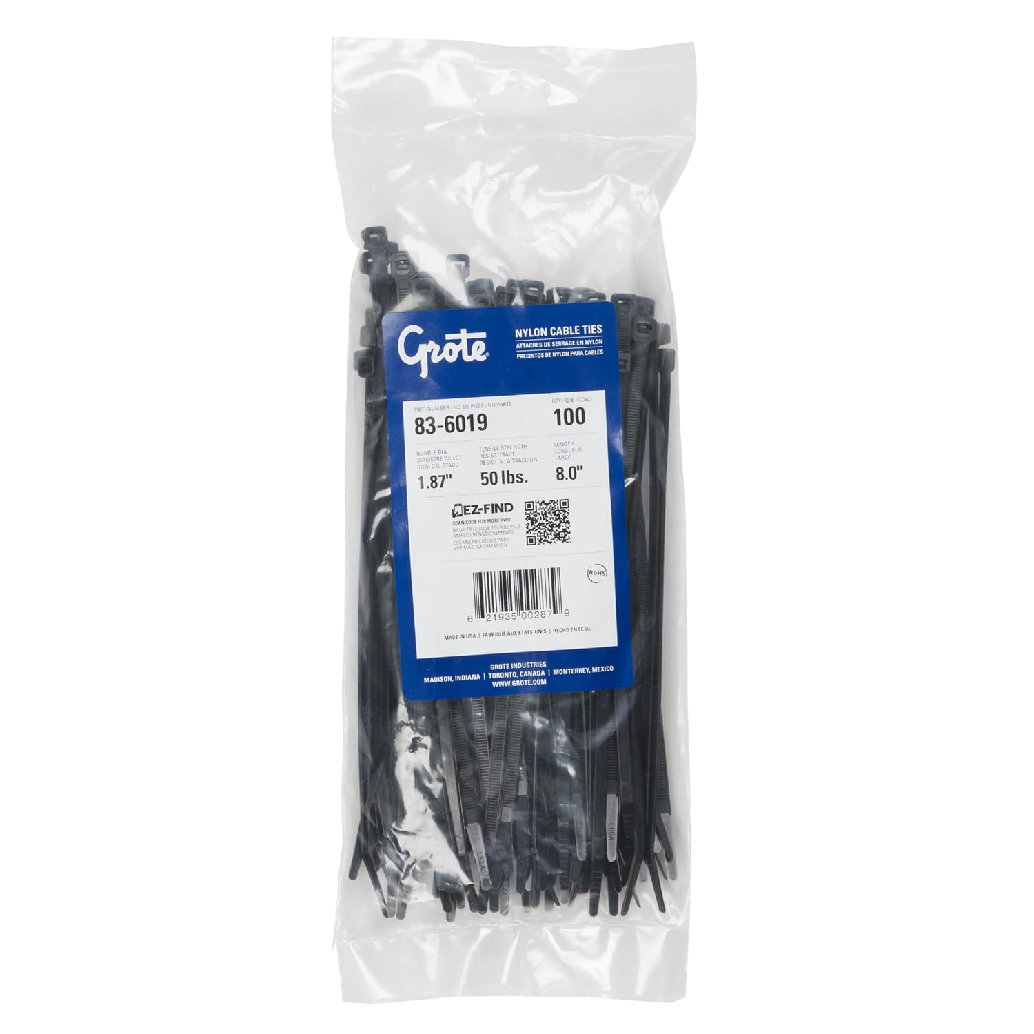 まる pt1/4ozトップ9.8g Grote 83-6019 Cable Tie, Electrical Accessories - Amazon Canada