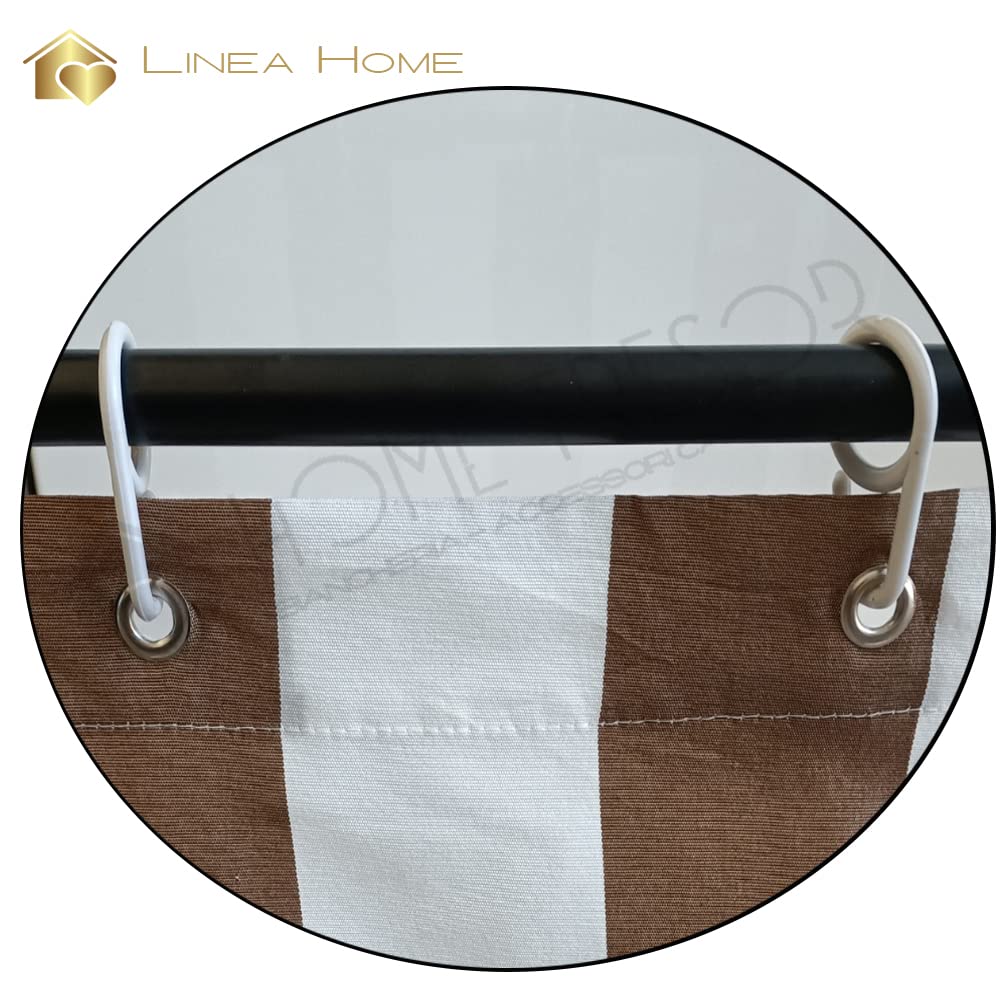 Tenda da Sole da Veranda e da Giardino in Tessuto Resistente, Ombreggiante, Idrorepellente, Protezione dai Raggi UV - Tenda a Caduta Fantasia Rigata (280x300 cm, Marrone)