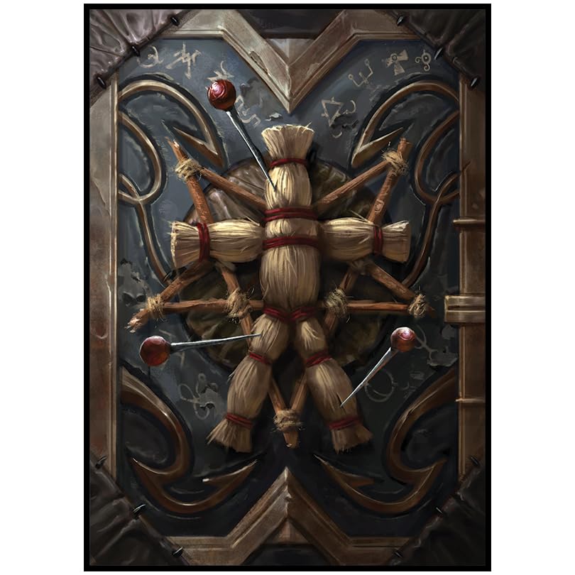 Fantasy North - Book of Curses - Spell Book Series I - 100 Textured Matte TCG Card Sleeves - Fits Magic MTG Commander Pokemon and Other Card Games -