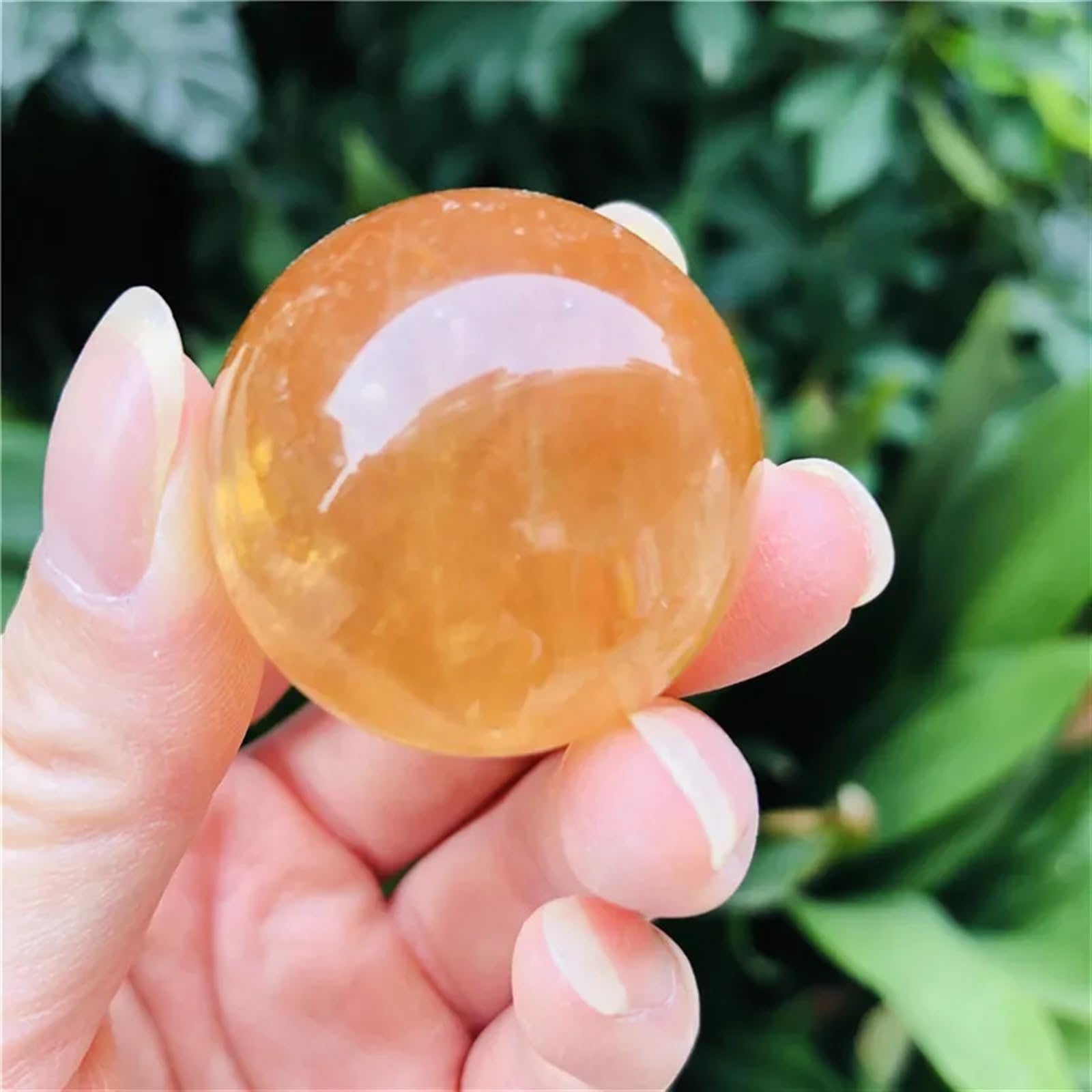 FOPURE Stone Citrine Calcite Quartz Crystal Ball(2pc)