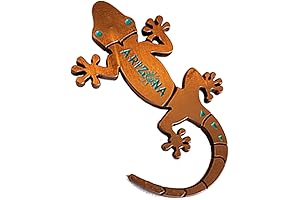 Mesmerizing Arizona Gecko Magnet: A Bronze Relic for Southwest Charm