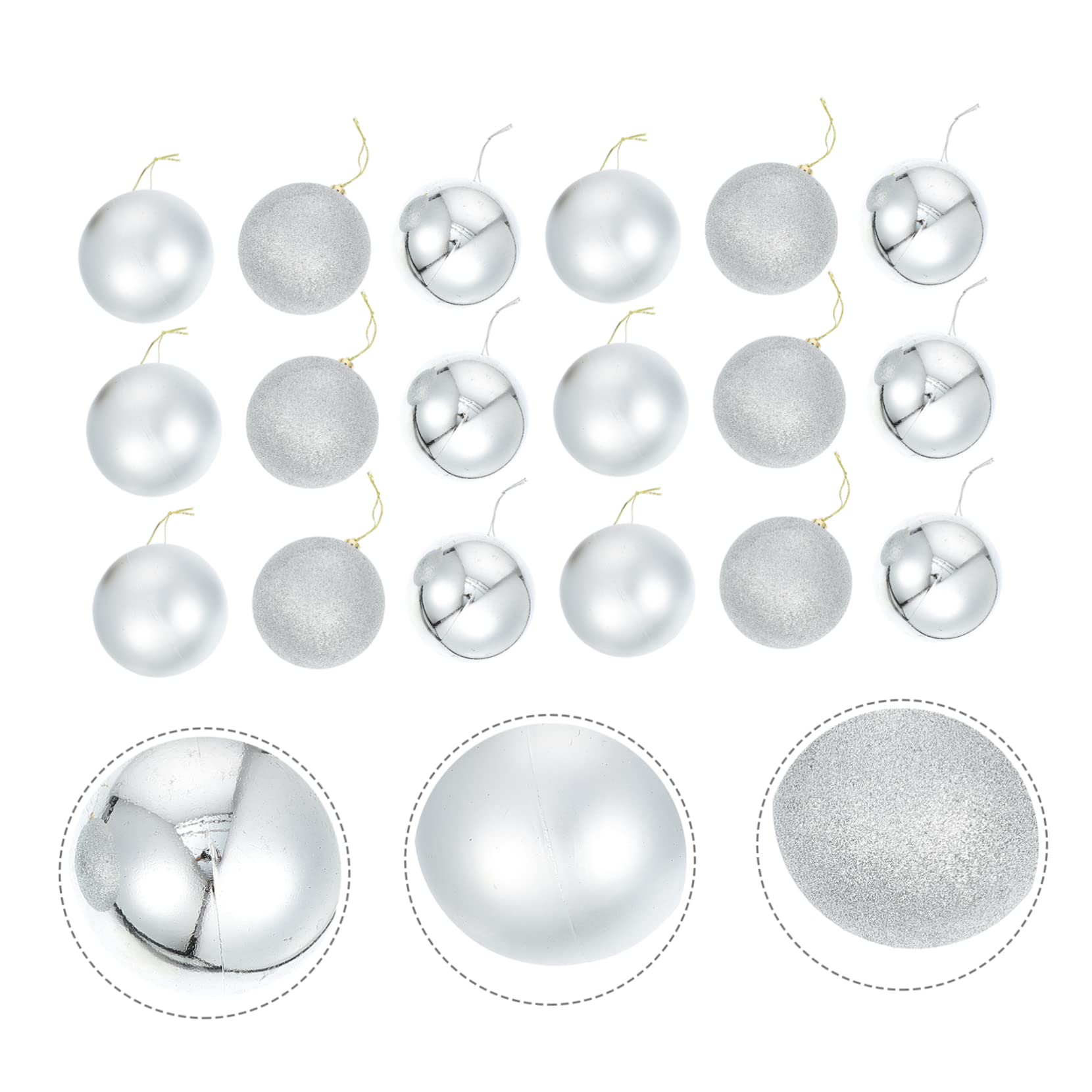 24pezzi Palline di Natale Appese Decorazioni per Albero di Natale Piccole Palline Natalizie da Appendere Ciondoli per Feste Forniture per Decorazioni Natalizie