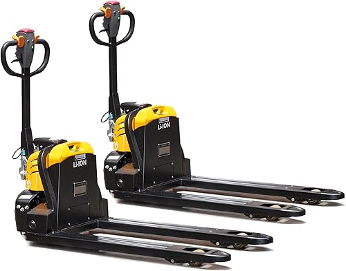 Stark - Gato de palés eléctrico de 2 piezas, alimentado por litio, capacidad de 3,300 libras, tamaño de horquilla, 45 x 27 pulgadas, Walkie de