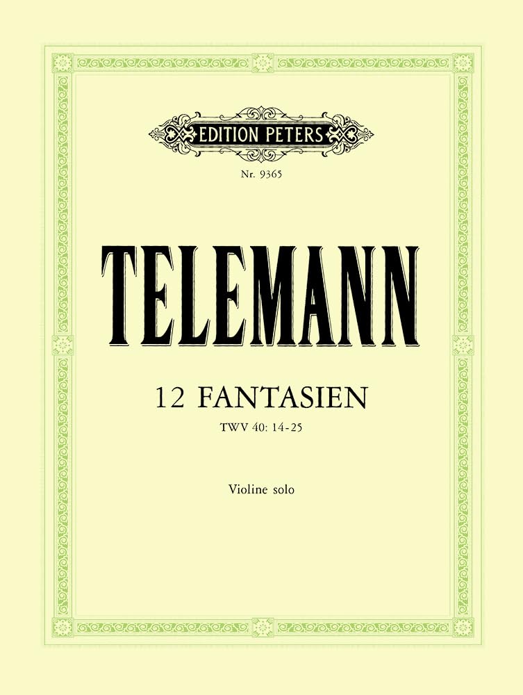 Telemann: 12 Fantasias for Violin Solo (EP9365)