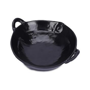 Melamine kadai Serveware & Tableware, 18.5 * 15.9 cm, Black Color