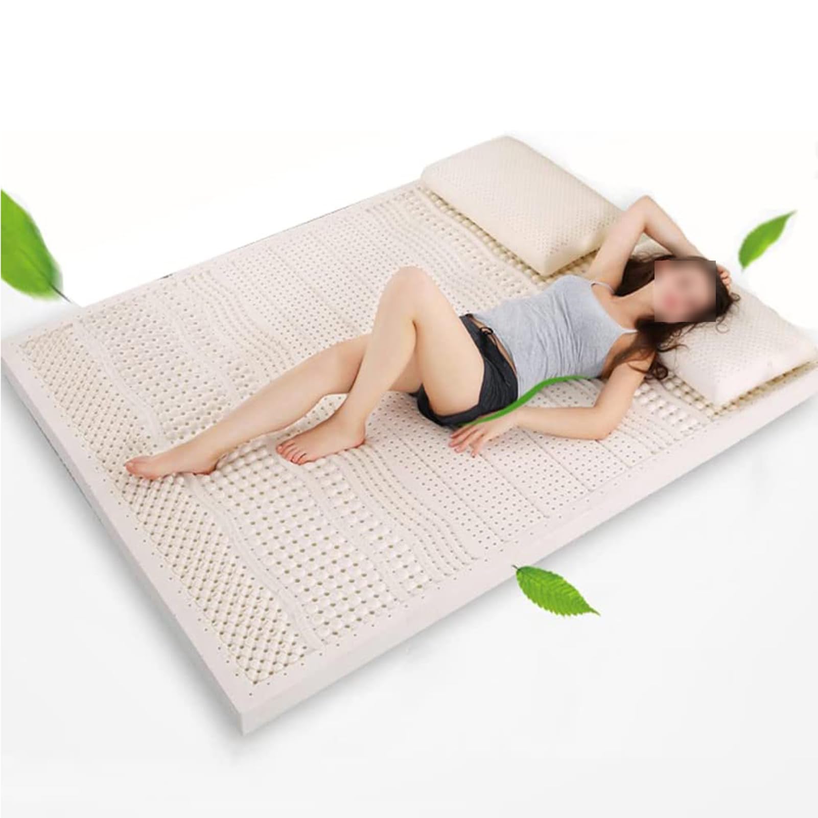 Lattice naturale per hotel e famiglia, copertura biologica da 7,6 cm, per letto doppio/matrimoniale/queen/king size, 135 x 220 cm, caratteristica per il massimo comfort