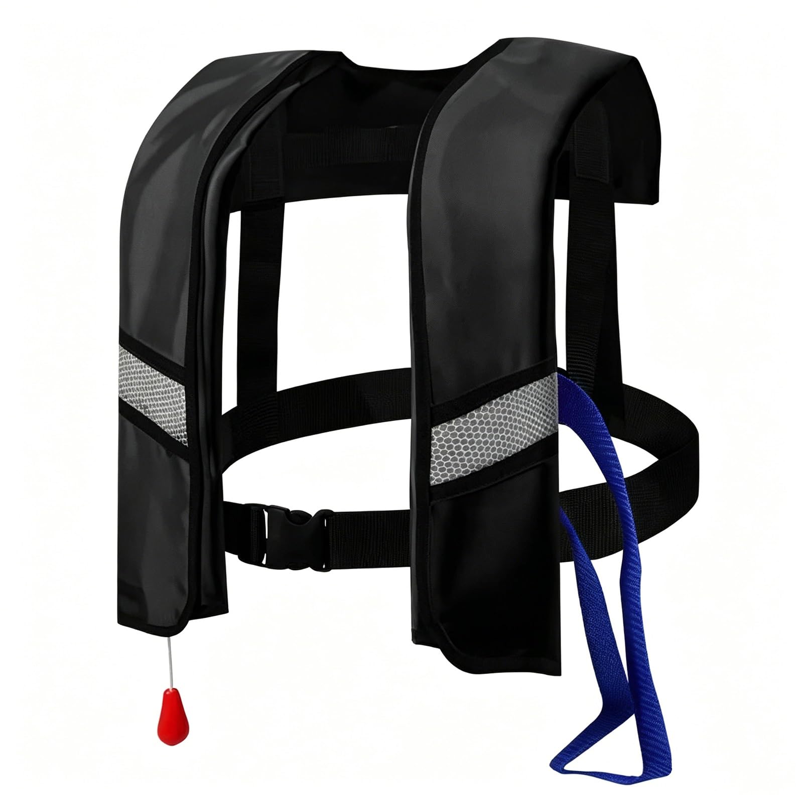 Inflatable Life Jacket for Adults Automatic Self Inflating Life Vest Preserver with Manual Override Automatic/Manual Inflatable Life Jacket(black)