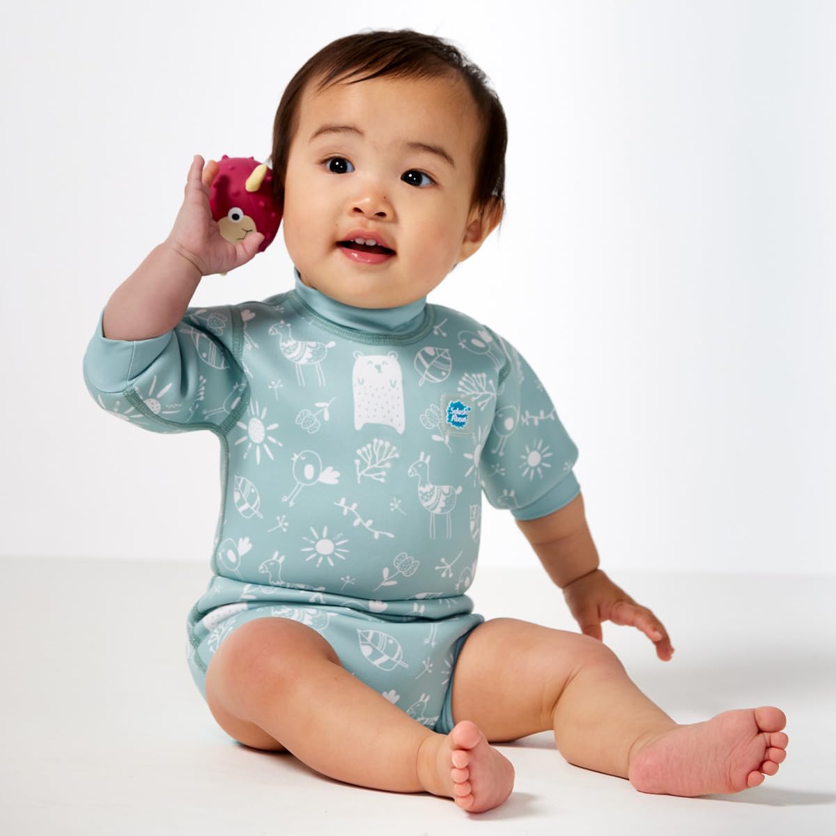 Splash About Happy Nappy Wetsuit Traje de baño de una Pieza, Sunny Bear