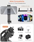 Yeaki 71” Auto Face Tracking Tripod for iPhone with Light,360° Rotating Phone Stand with Rechargeable Remote Control for TikTok Vlog Video Recording, Phone Tripod for Android Camera/GoPro/Ring Light