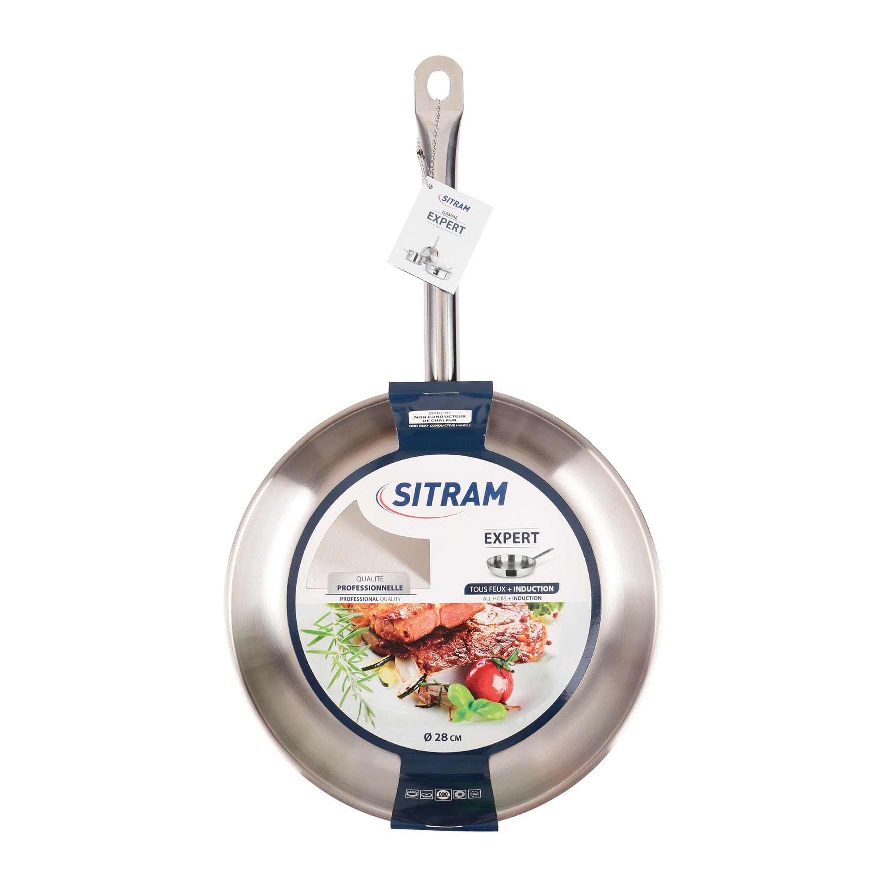 Sitram 711143 - Sartén de acero inoxidable, calidad profesional