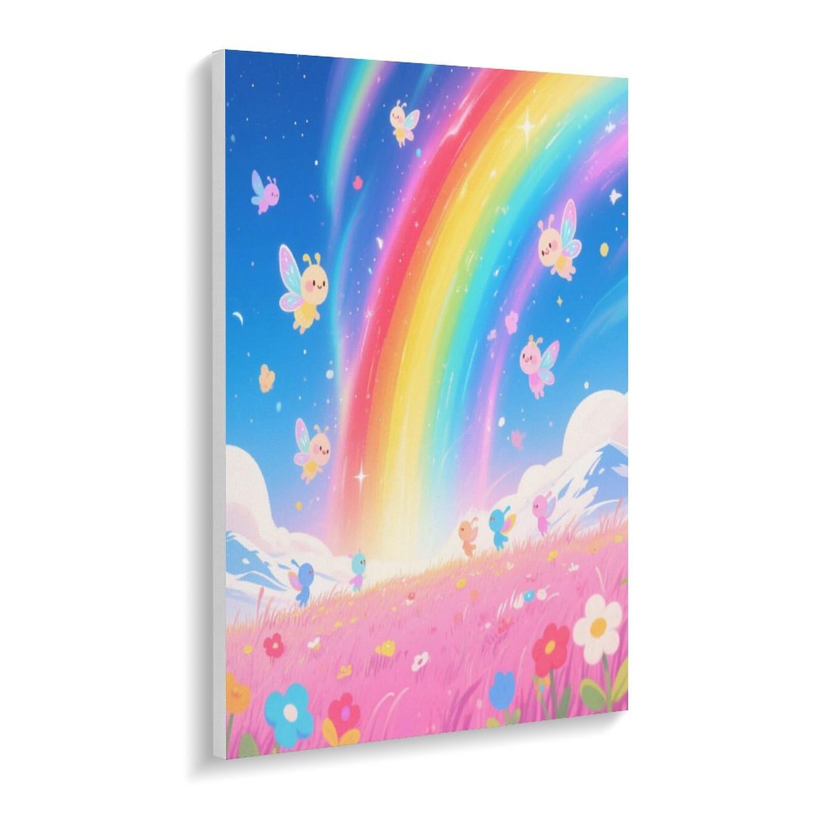 KOAYUBFC Regenbogen-Malen-nach-Zahlen-Set für Erwachsene, Anfänger, Erwachsene, Malen-nach-Zahlen-Kits auf Leinwand, DIY-Acryl-Ölfarben, Gemälde mit Pinseln für Geschenk, Heimdekoration