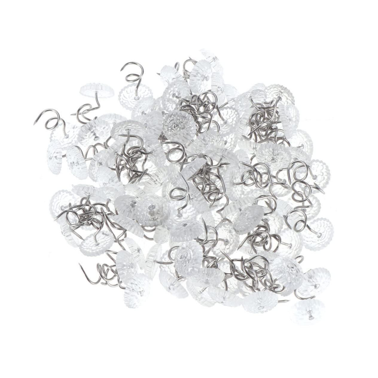 IWOWHERO 150Pcs Pins Spiral Push Pins for Securing Slipcovers Upholstery Prevents Movement for Tidy Beds for Bed Skirts Doilies Easy Installation