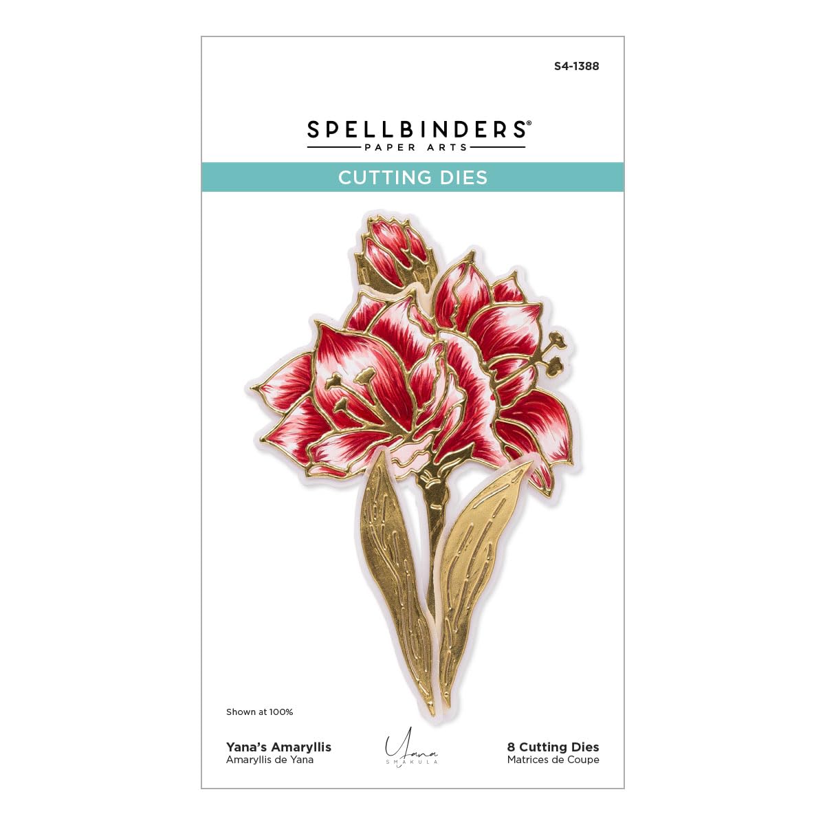 Spellbinders Yana's Amaryllis Etched Dies from The Amaryllis Christmas Collection by Yana Smakula