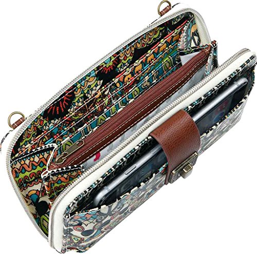 Image of Sakroots Smartphone Crossbody Purse - Women's Cellphone Bag & Wallet For Everyday - Convertible Wristlet With Zipper