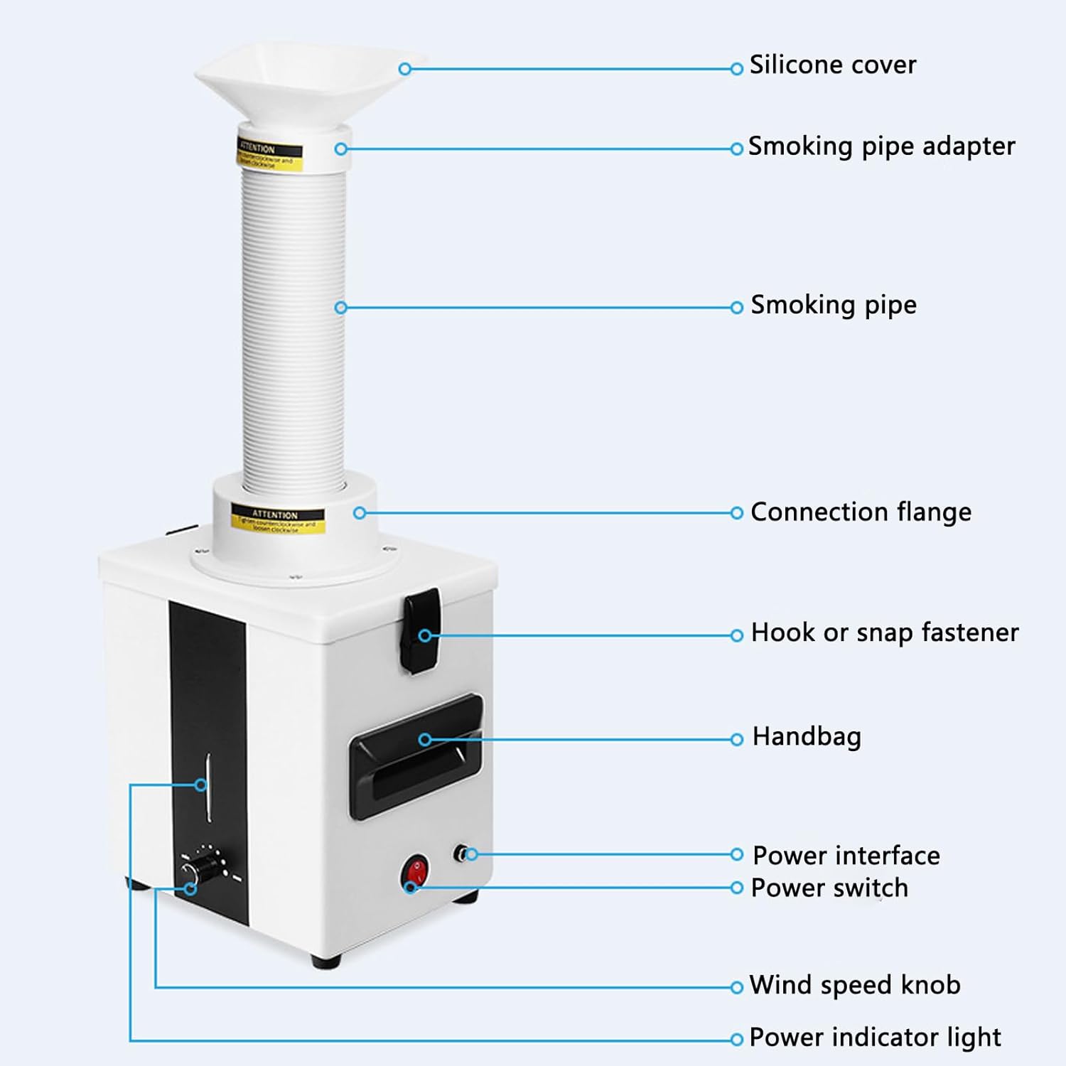Indoor Welding Fume Filter Smoke Purifier, 50W 110V Benchtop Smoke Absorber Smoke Purifier Fume Extractor, Low Noise Soldering Smoke Sucker