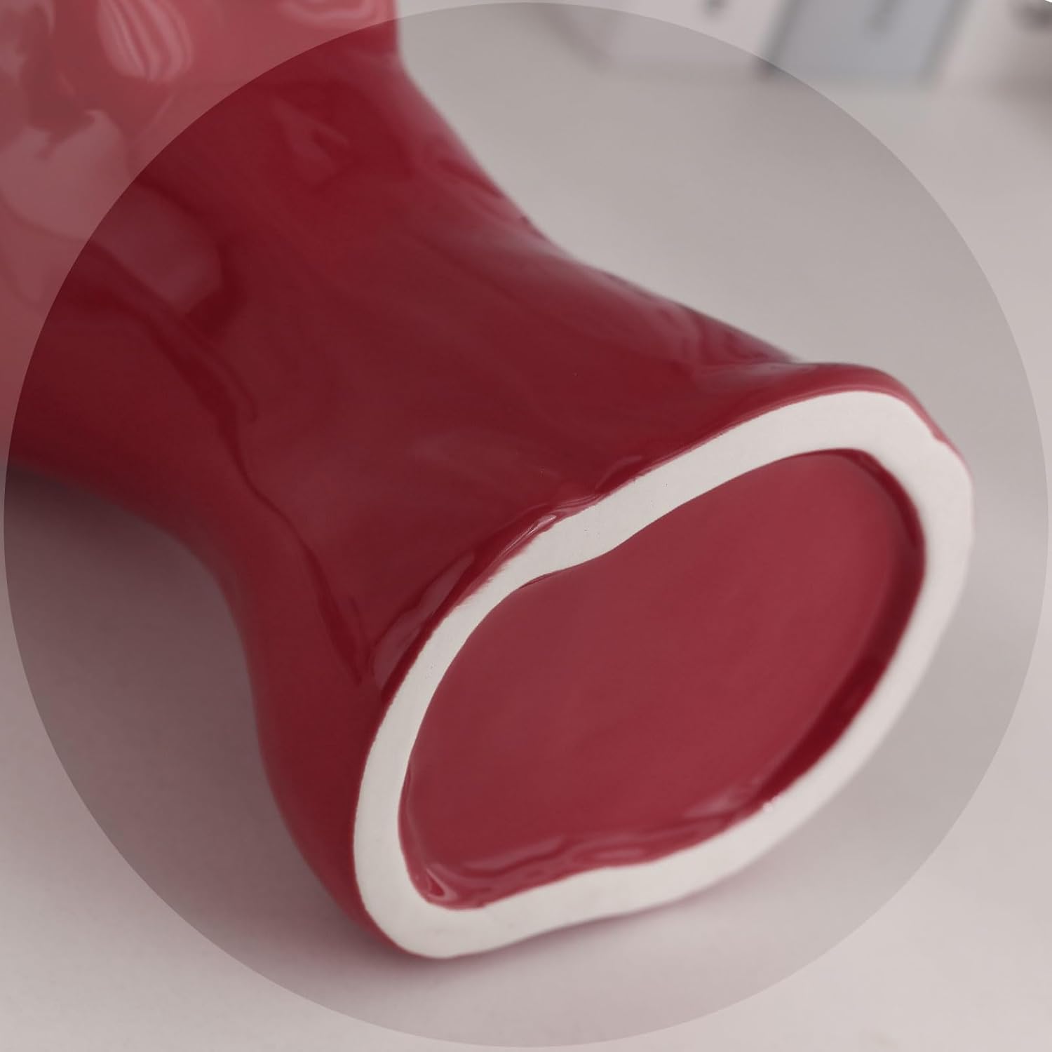 hjn Female Body Vase- Flower Vase fo Decor,Ceramic Vase for Flowers, Red Decor Vases Woman Shape Vase for Living Room/Home Decor Accents/Bookshelf/Mantel-Red Female Vase- Red image 5 of 6 B0CF5916FS