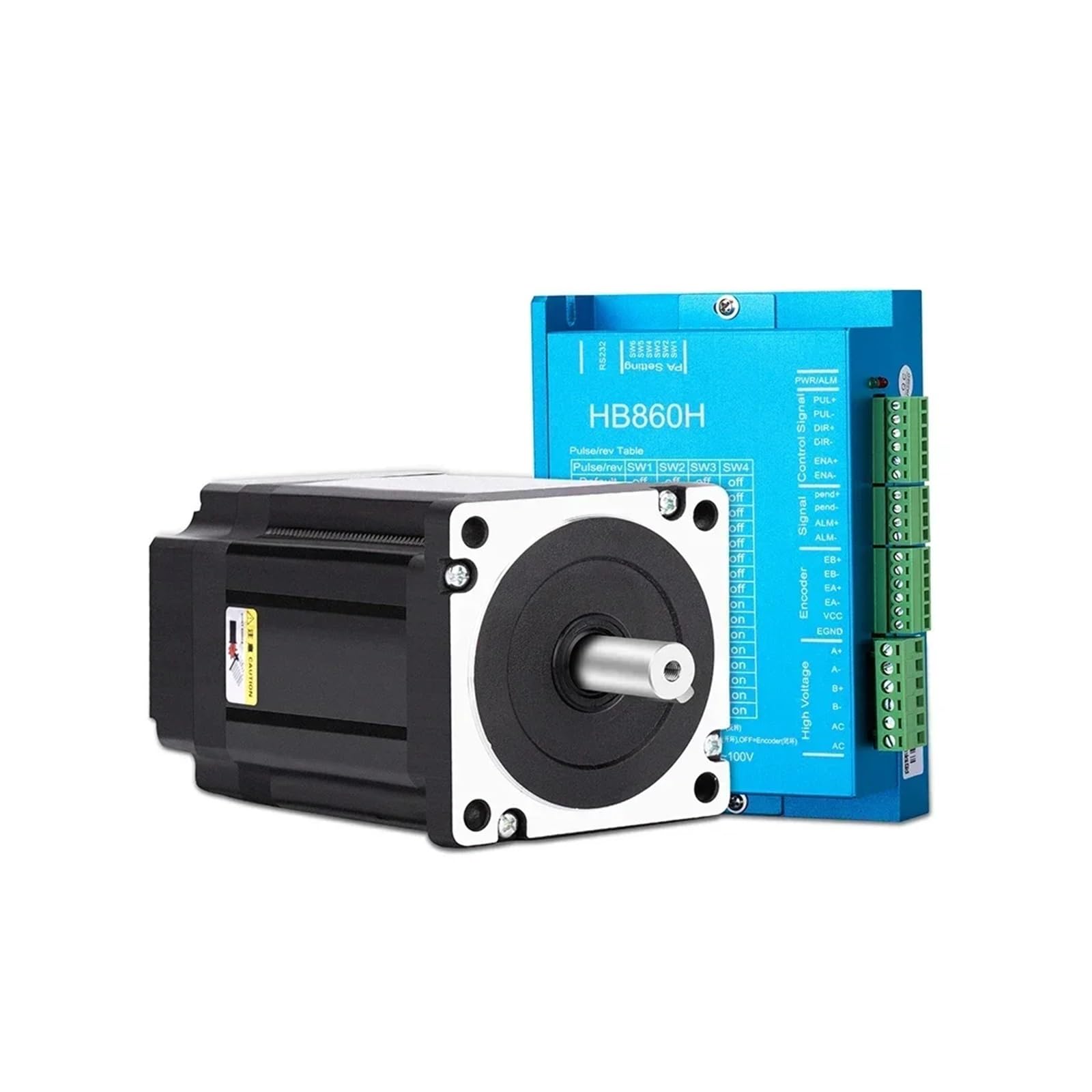Kit Driver Motore Passo-Passo a Circuito Chiuso 2PH 4,5/8,5/12Nm 6A Nema34 86mm Motore Alimentatore 400W con Encoder Kit servo Passo-Passo(1 Axis Motor Driver,4.5Nm)