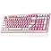 LEOBOG x Aula Pink Keyboard, Wireless Gaming Keyboard Silent Computer Keyboards Creamy Color Membrane Keyboard with Number Pa