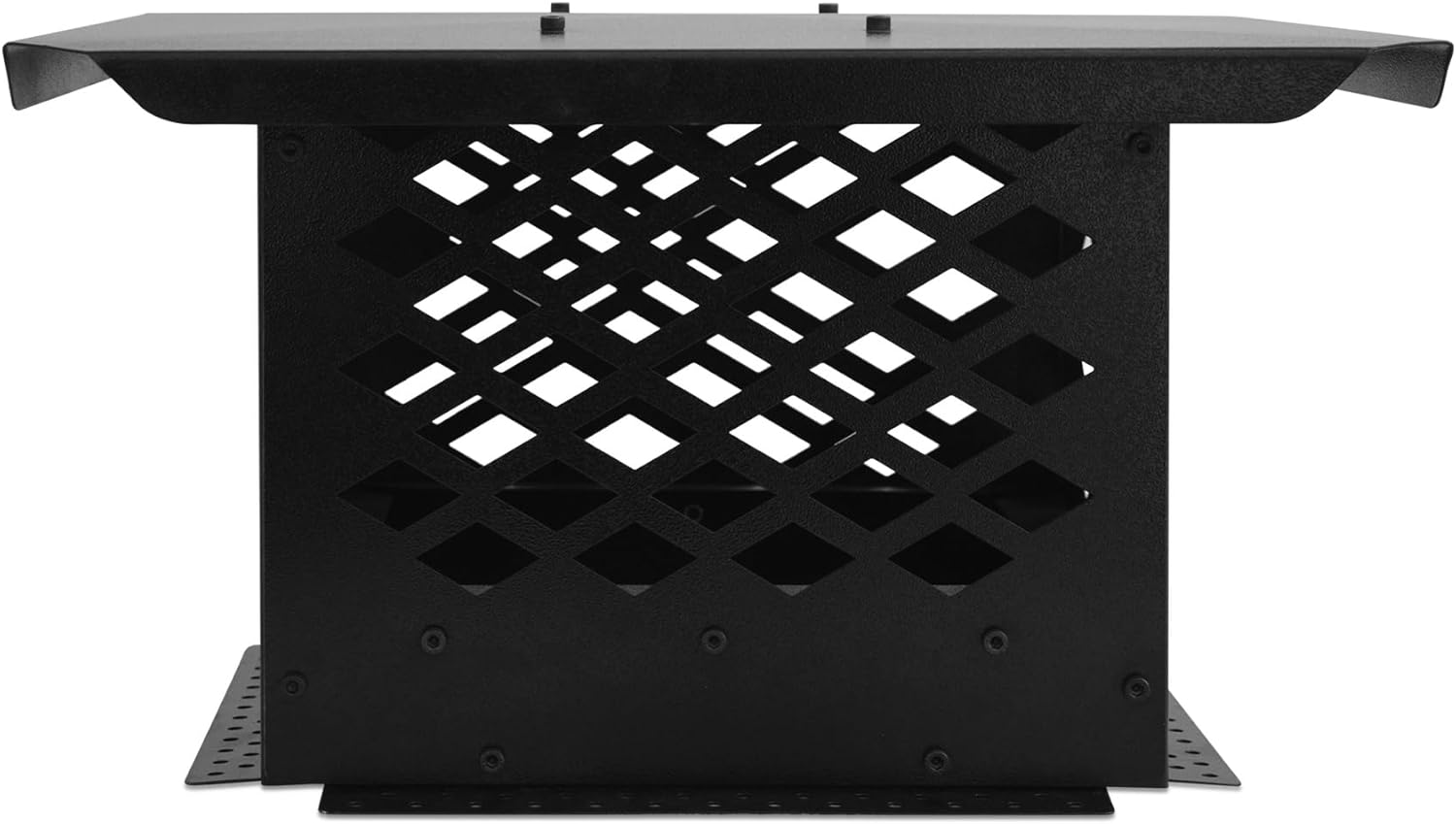 Chimney Cap 12" x 12" Chimney Cover Square with Rain Cap Galvanized Steel Fireplace Chimney Flue Caps Adjustable Bottom and Side Mount Chimney Vent Cap on Existing Flue Tile for Outside Black