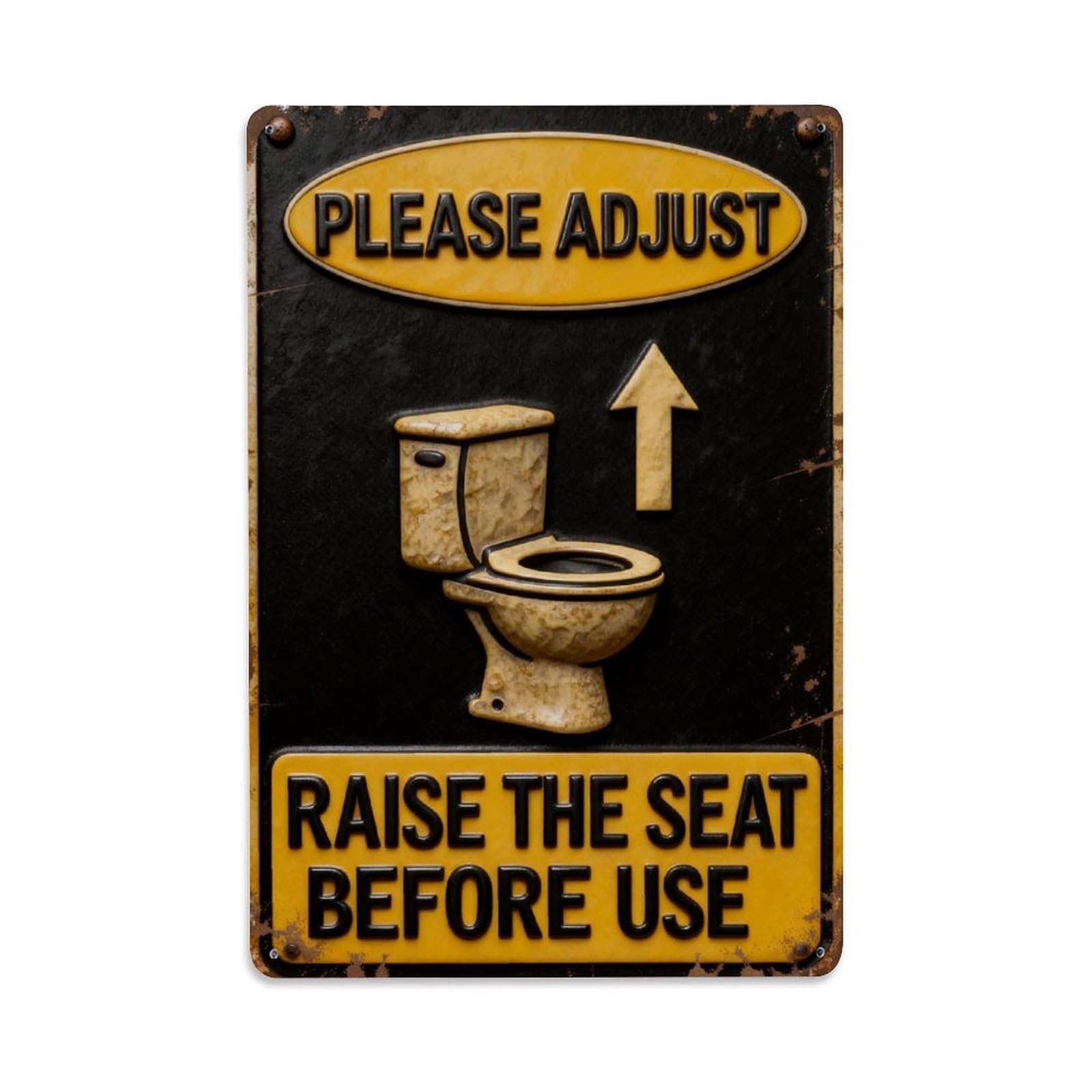 Please Lift Up Seat Before Peeing Vintage Metal Tin Sign Retro Wall Decor, Bar Garage Cafe Kitchen Home Wall Art Poster Decoration 8x12inches