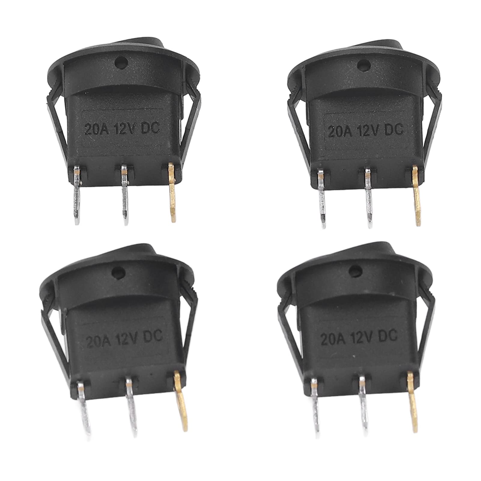CESFONJER 3 Interruptores De Palanca LED 12V 20A | Interruptor Basculante SPST On/Off Con Tapa Verde | Para Coche, Barco O Maquinaria | Protección Impermeable Y Antichoque