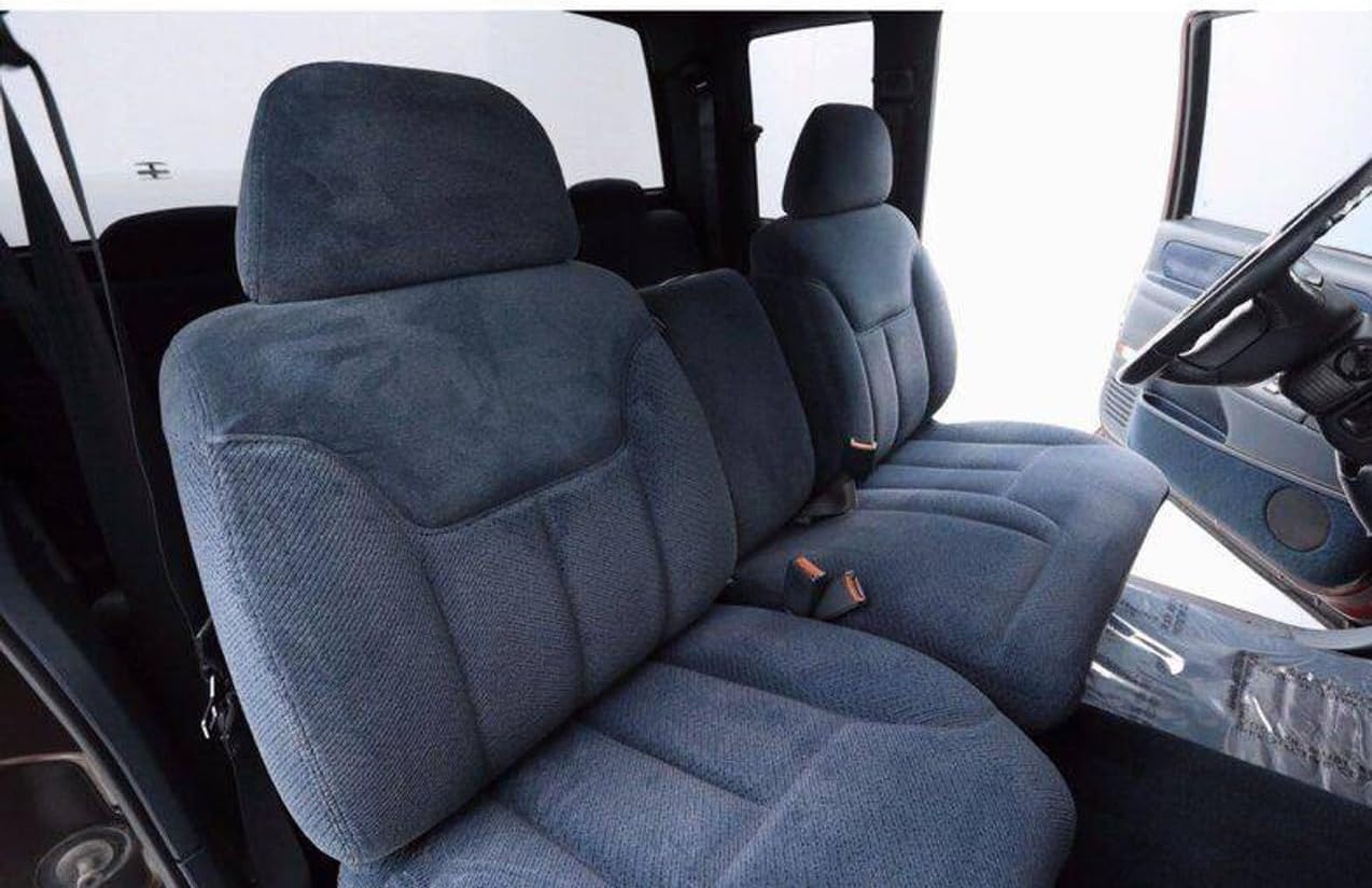 Durafit Seat Covers 1995-2000 Chevy Silverado, Tahoe, GMC Sierra and Yukon Front 60/40 Split Bench with Adjustable Headrests. Manual Seats, No Fold Down Console. Made in Gray Velour.