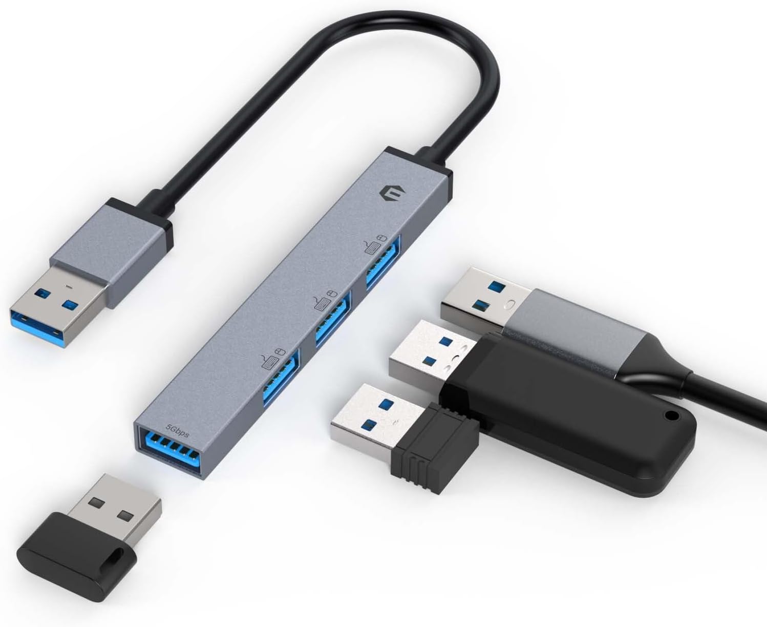 Amazon.com: USB C Hub, TOTU Premium 4-Port USB A Hub, Featuring a ...