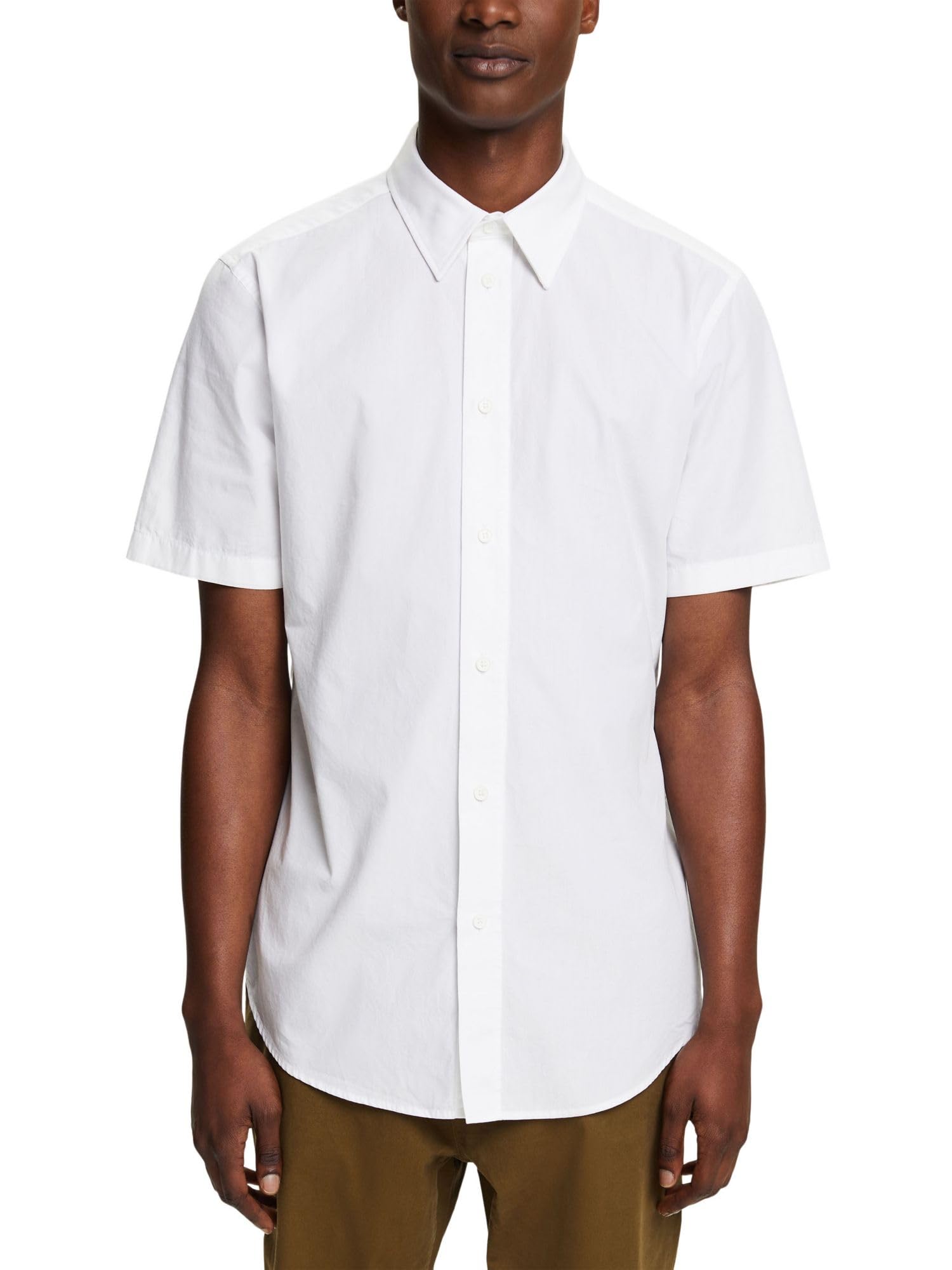 Esprit Men's 100/White 044Ee2f321 Shirt, Xl