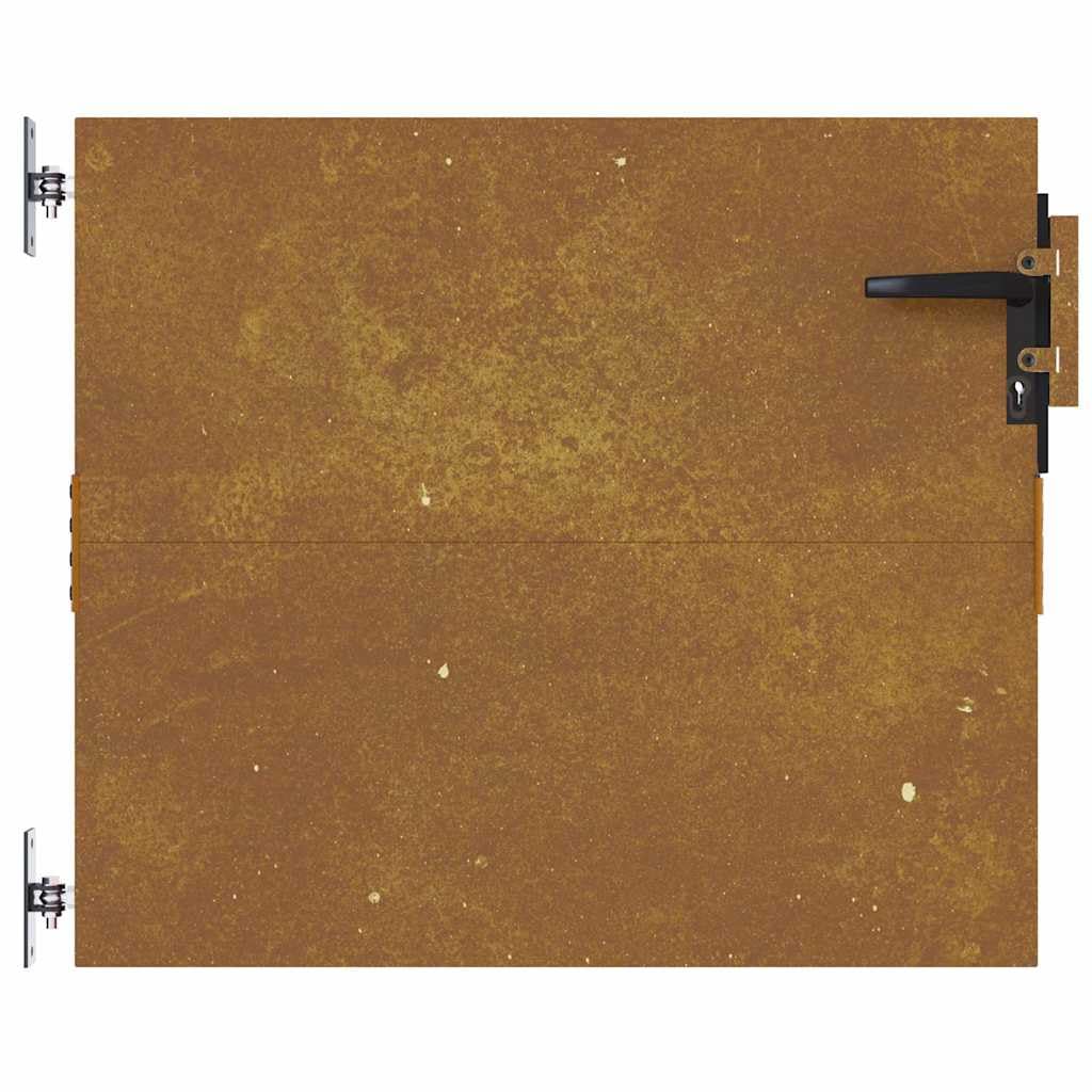 Portal Jardín Acero Corten 85x100 cm Diseño Cuadrado