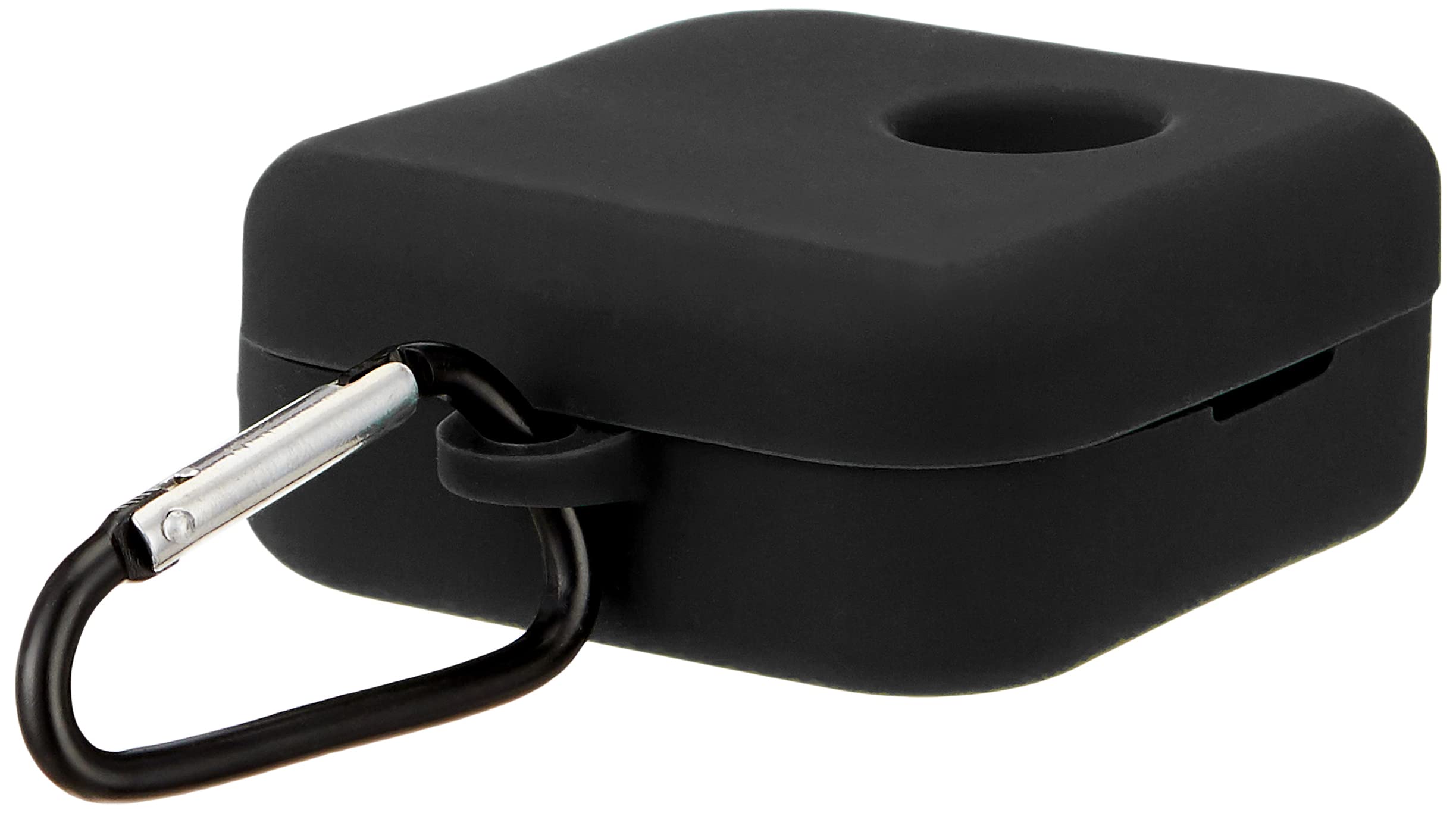 amazon basics Earbuds Case for Nothing Ear 1, TWS Soft Silicone Pouch with Hook, 360 Degree Full Shock-Absorbing Protection (Black) (Cover Only)