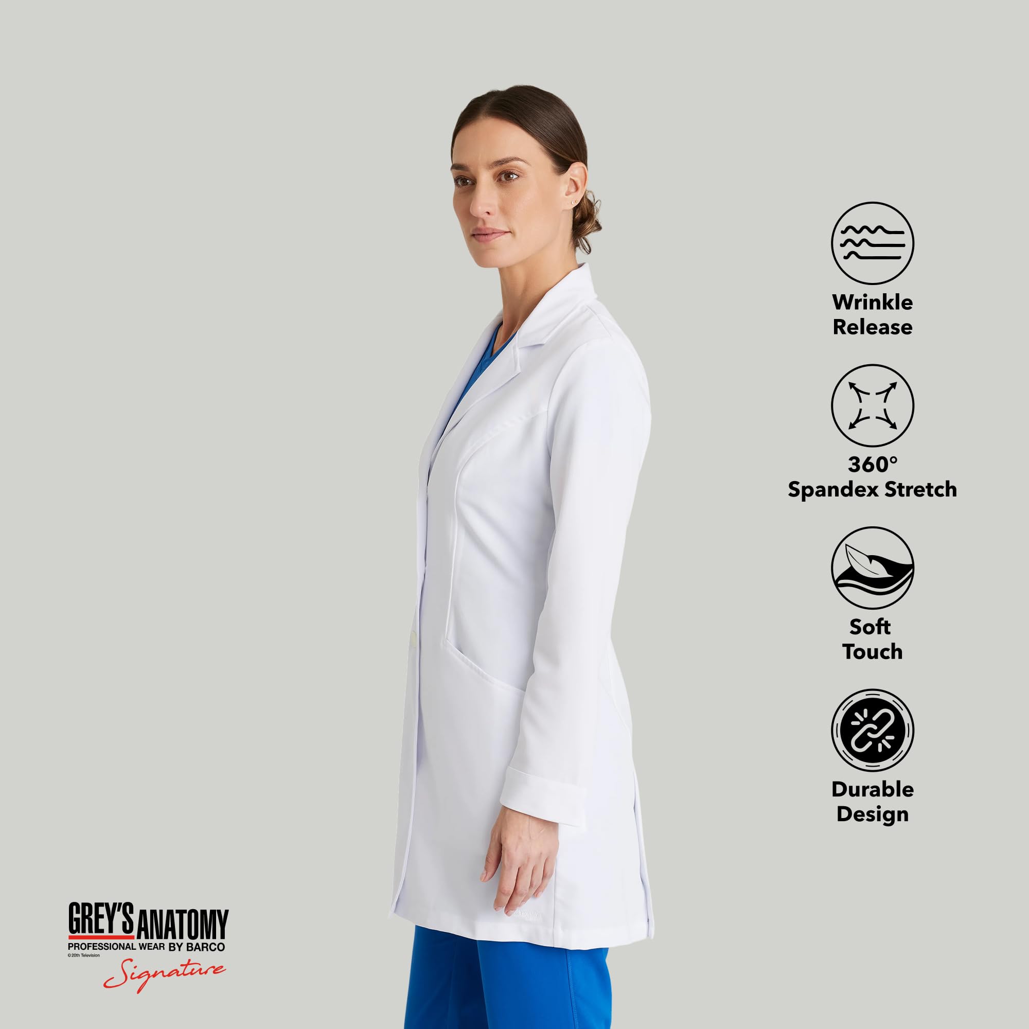 BARCO Grey's Anatomy Signature Damen Eve 34" 2-Pocket Stretch 3-Knopf Lab