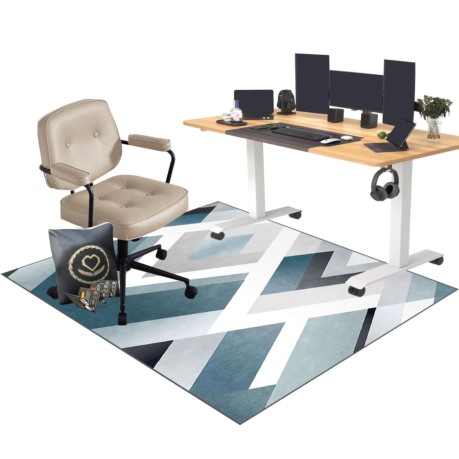 Alfombra Silla Ruedas Gaming Oficina, Alfombra Silla Escritorio, Gaming Protector de Suelo, Oficina Escritorio Gamer Alfombrilla, Alfombras para Sillas, Alfombra Suelo Gaming 80 x 120 cm