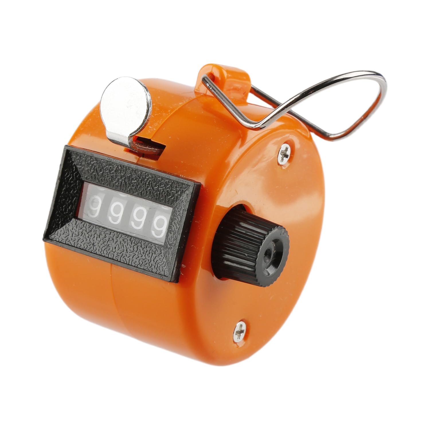 Tabanzhe 4-Digit Clicker Counter,Handheld Mechanical Tally Counter Hand Number Clicker Counters for Golf Shots, People Counting, Sports & Knitting(Orange)