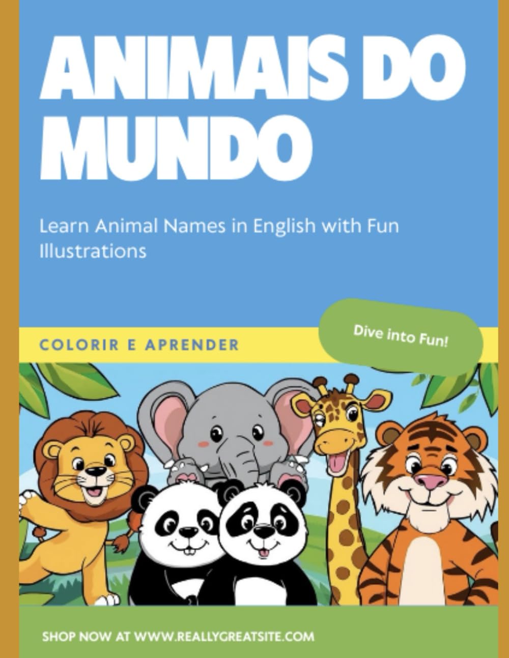 ANIMAIS DO MUNDO: Learn Animal Names in English with Fun Illustrations