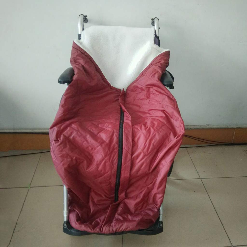 Milageto kuschelig Rollstuhlsack Rollstuhl Fußsack Warm Gefütterter Schlupfsack für Rollstuhlfahrer - 51,48 x 25,35