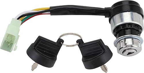 GOOFIT Interruptor de llave de encendido de 5 cables con tapa para 50cc 70cc 90cc 110cc 125cc 150cc ATV Go-Kart
